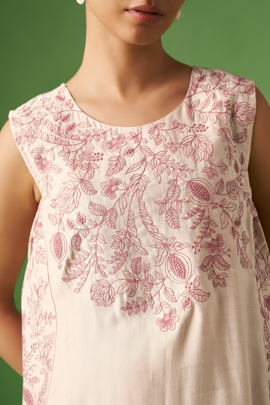 Beige Silk blend Co-ords