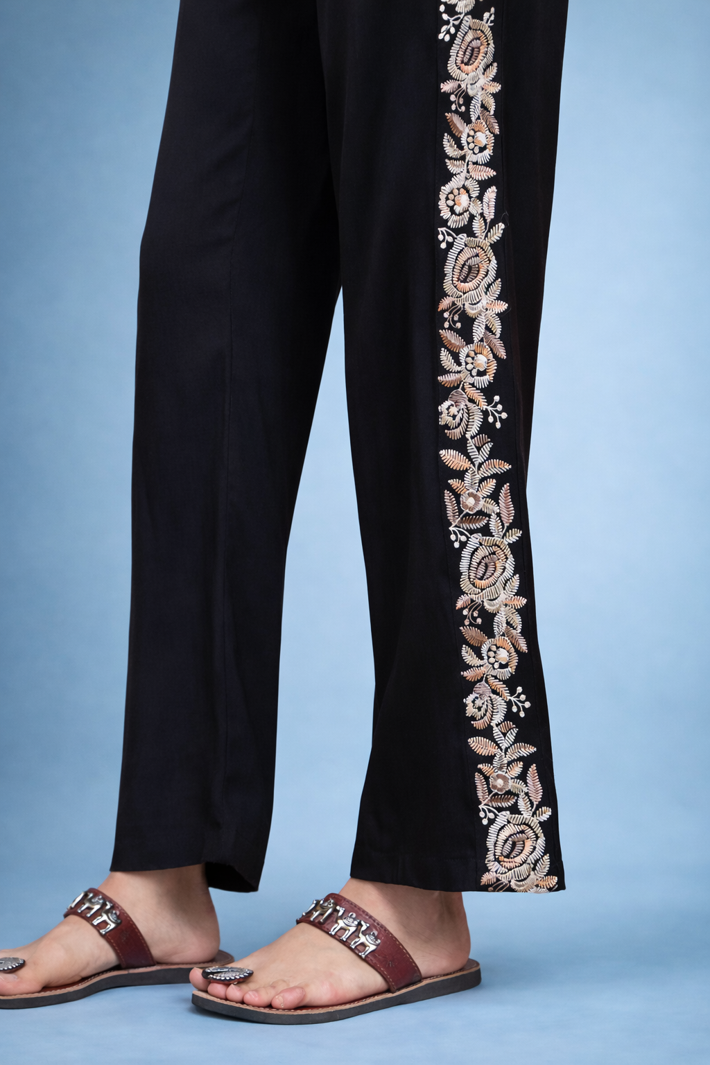 Black Embroidered Co-ords