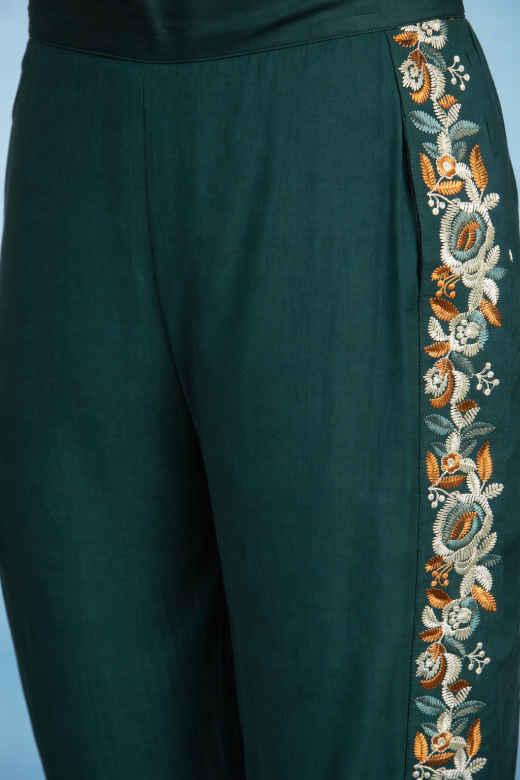 Green Embroidered Co-ords