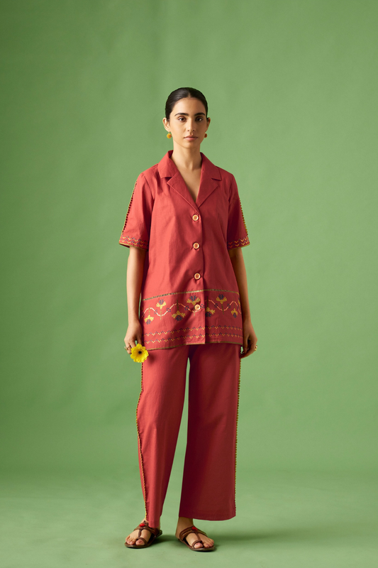 Rust Pure Cotton Co-ords