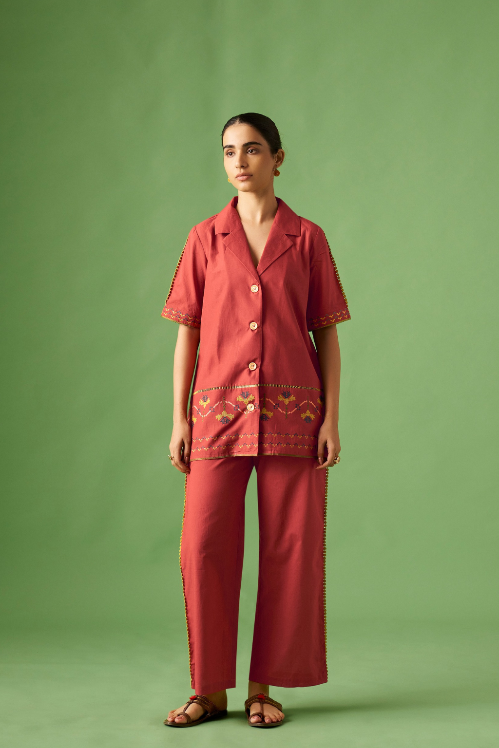 Rust Pure Cotton Co-ords