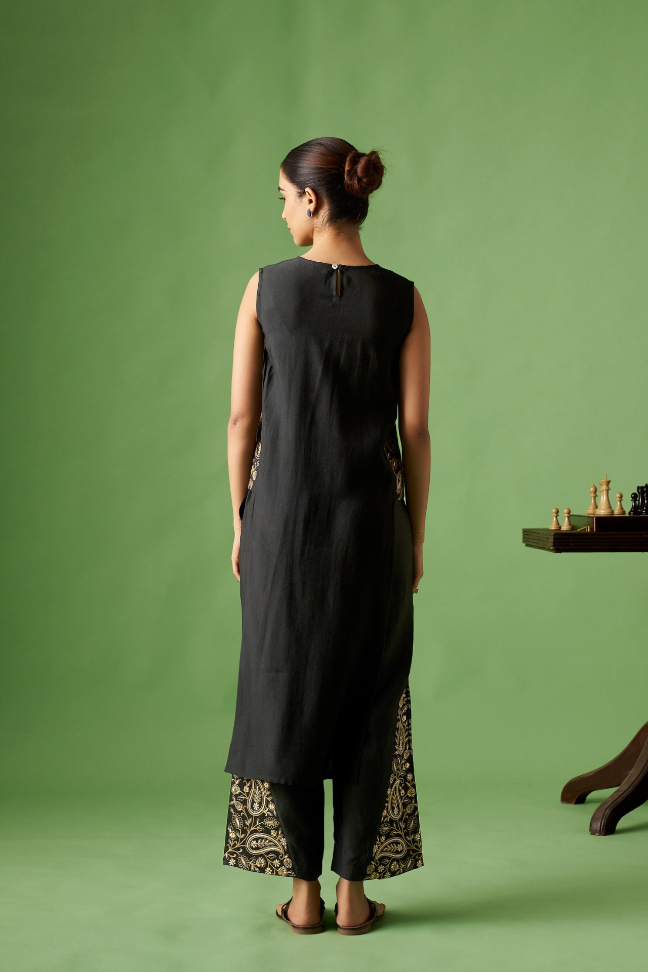 Black Silk blend Co-ords