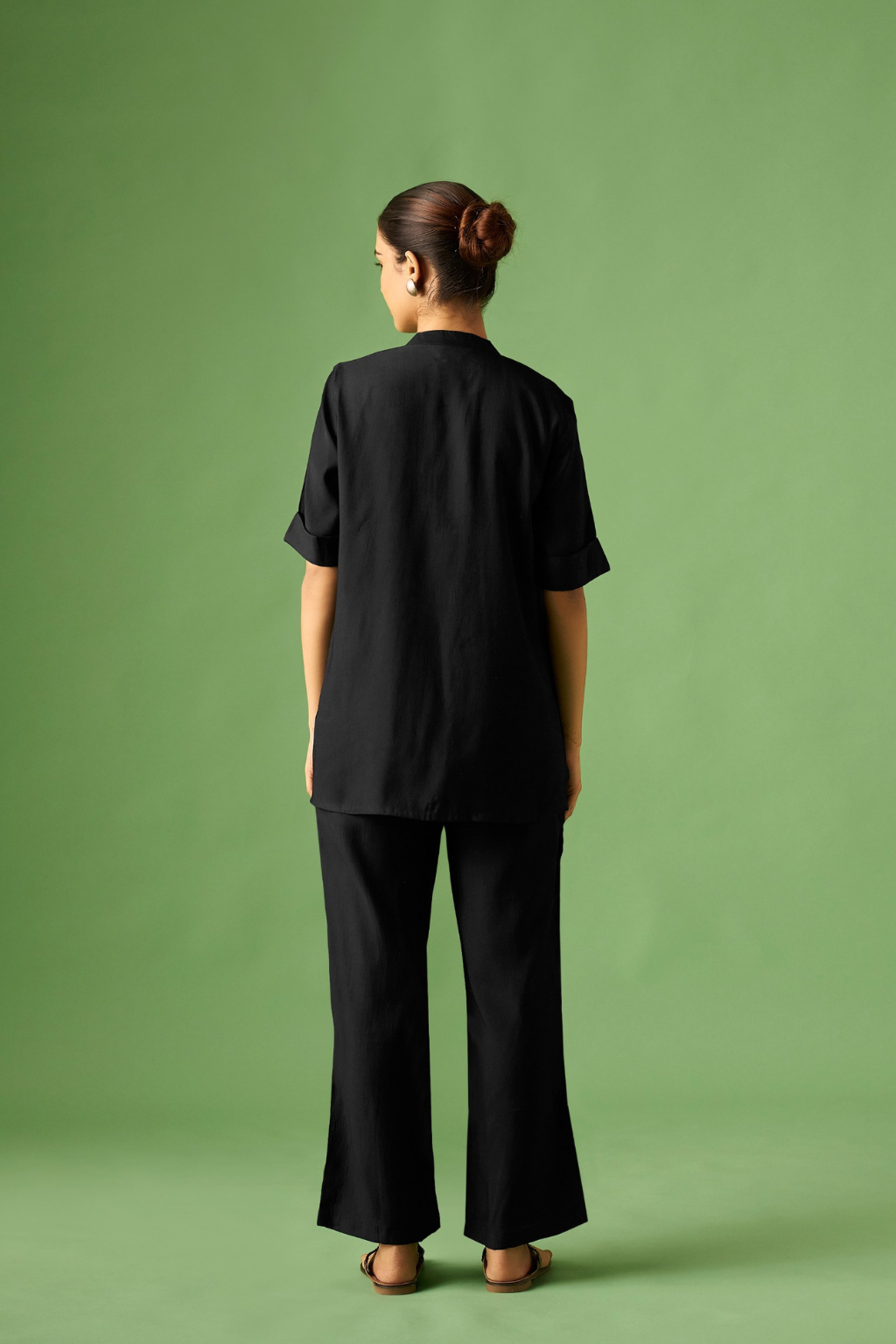 Black Floral Embroidered Co-ords