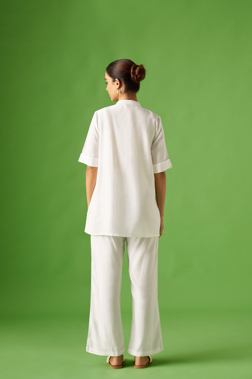 White Floral Embroidered Co-ords