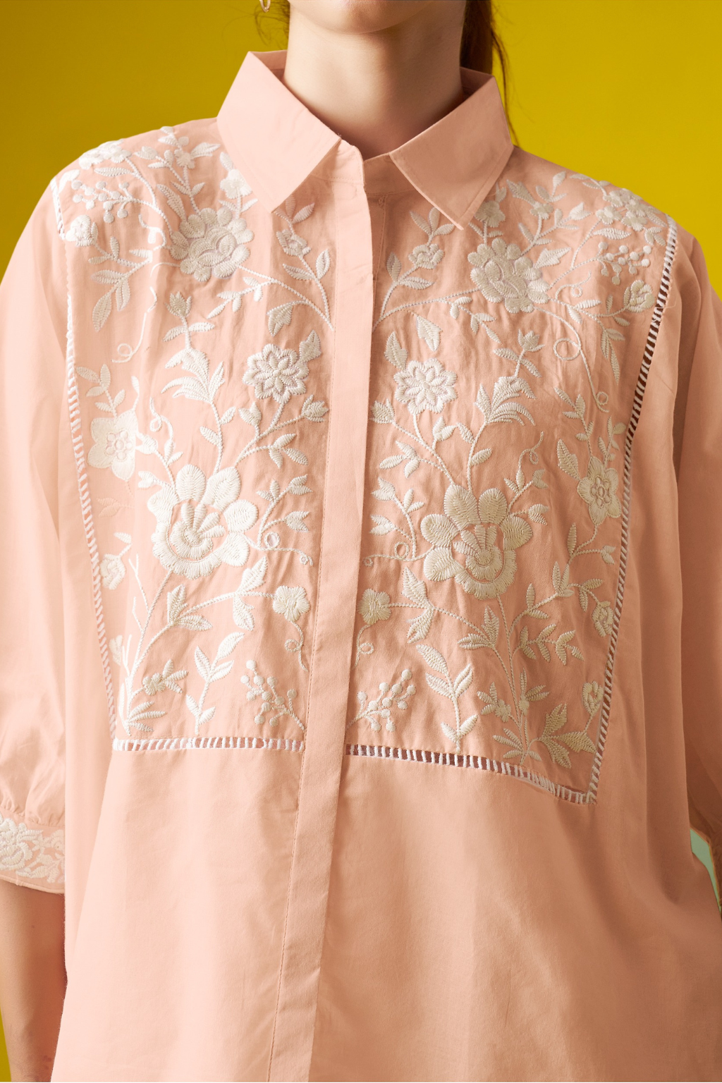 Pink Pure Cotton Kaftan Co-ords