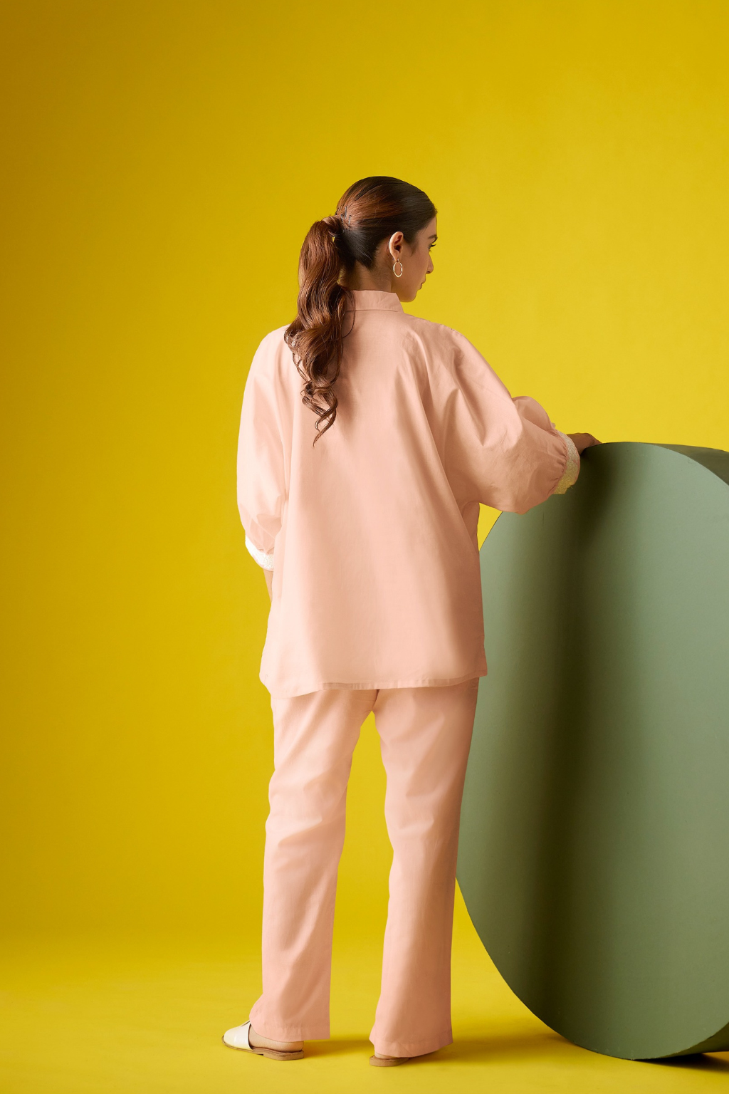 Pink Pure Cotton Kaftan Co-ords