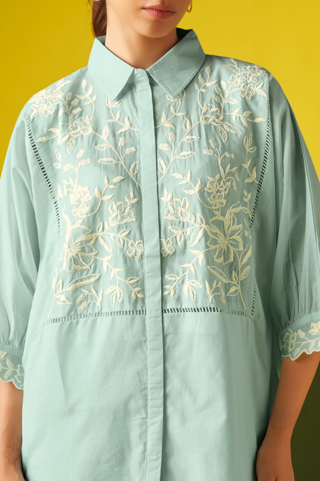 Blue Pure Cotton Kaftan Co-ords