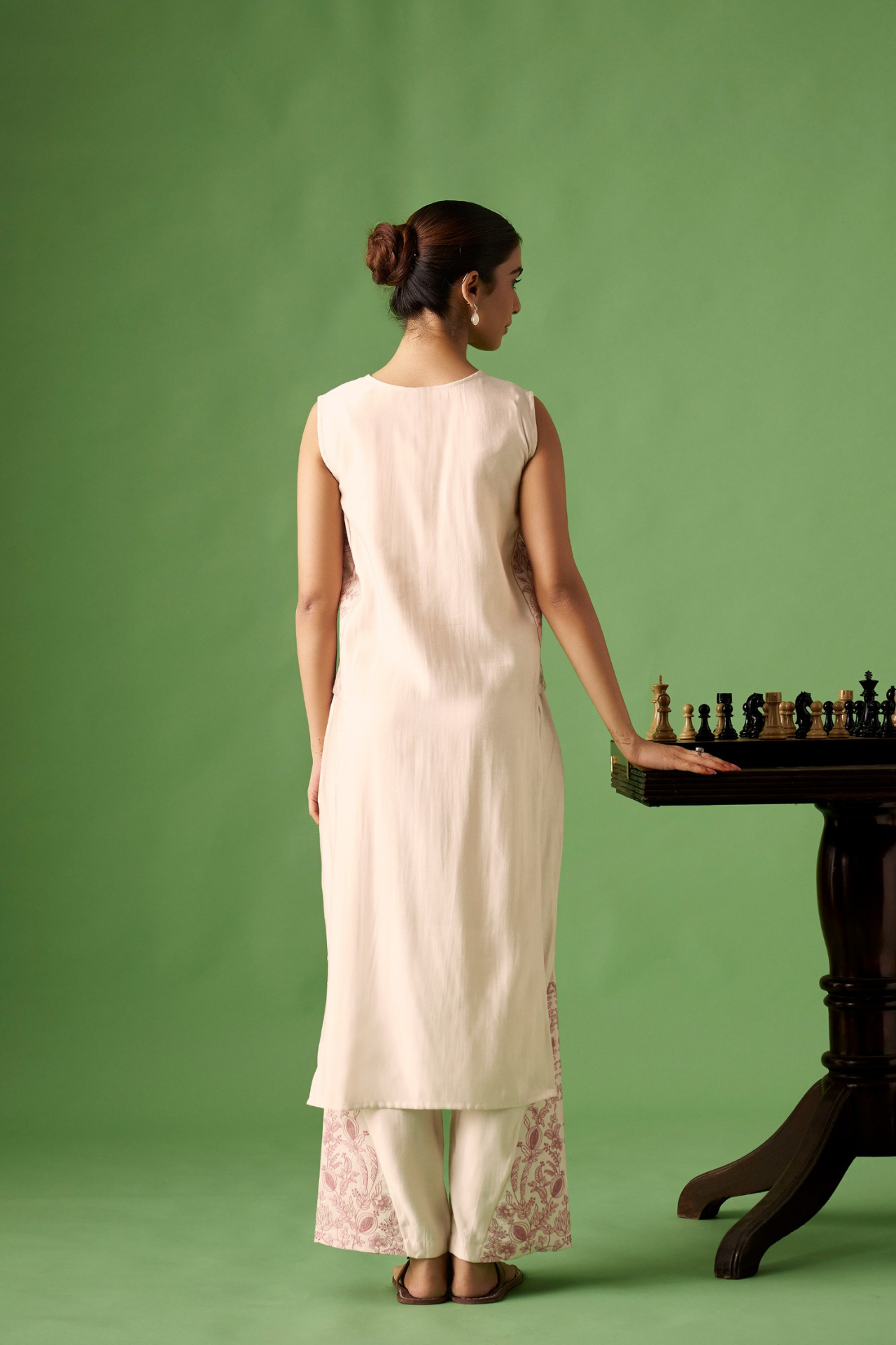Beige Silk blend Co-ords