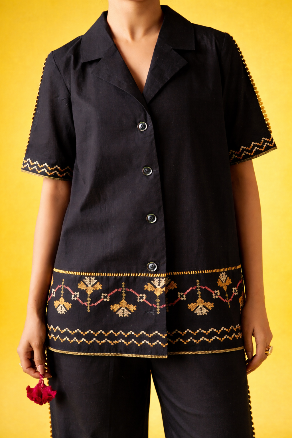 Black Pure Cotton Co-ords