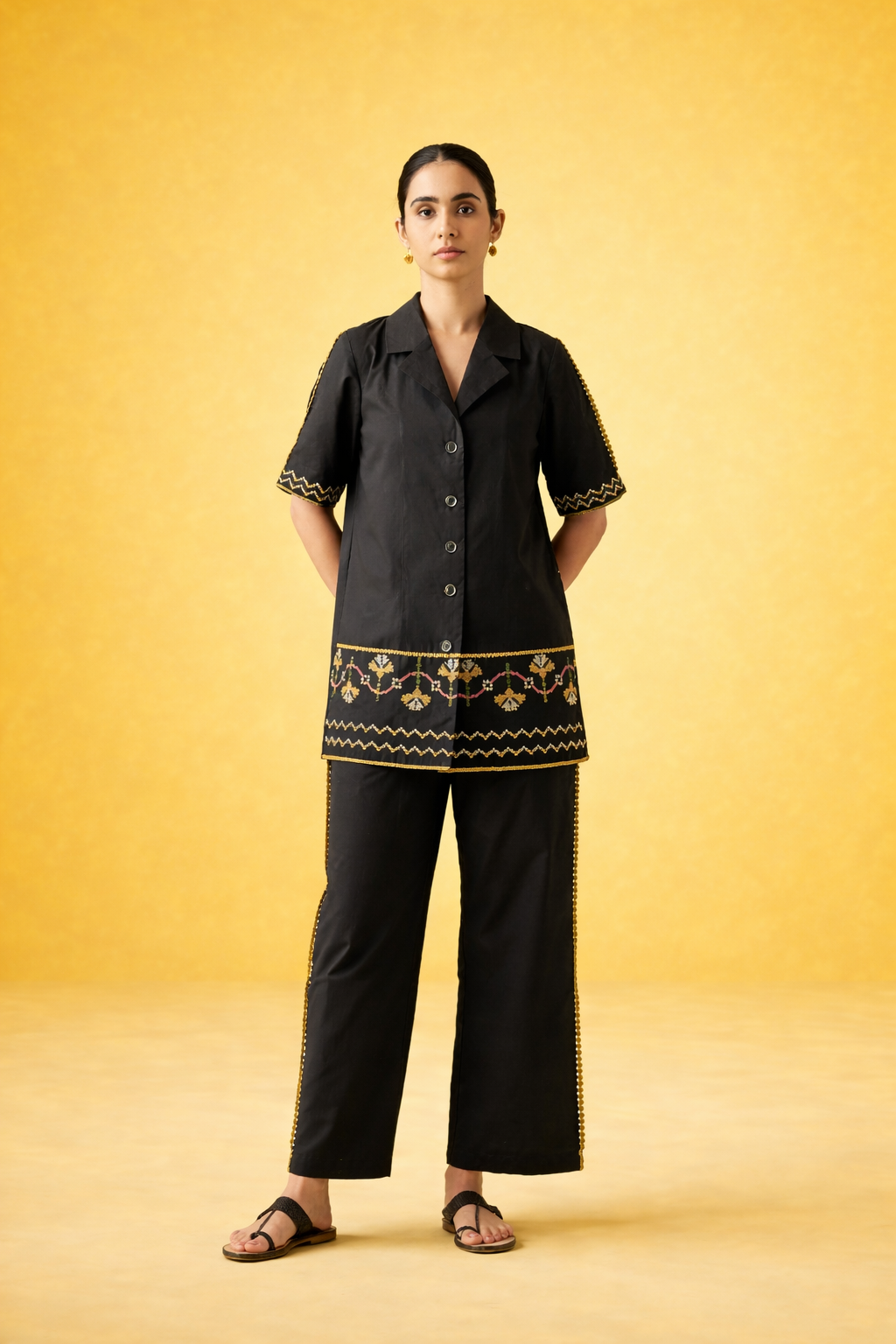 Black Pure Cotton Co-ords
