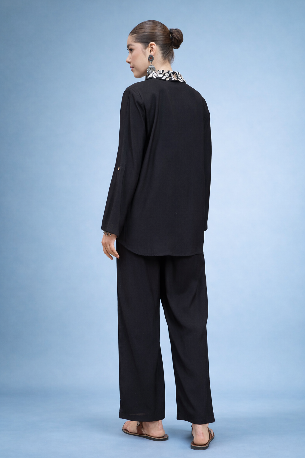 Black Embroidered Co-ords