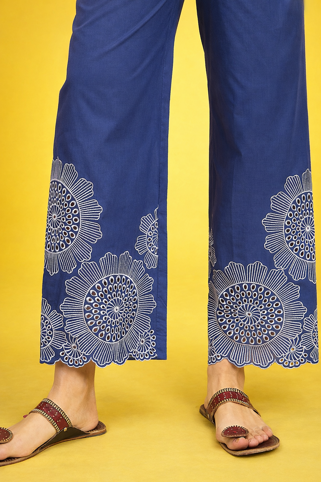 Blue Pure Cotton Waist-Coat Co-ords
