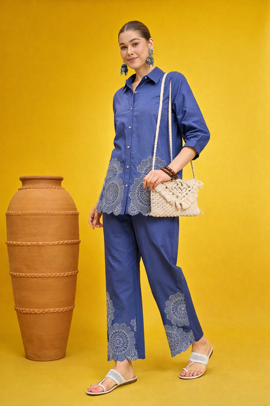 Blue Pure Cotton Co-ords