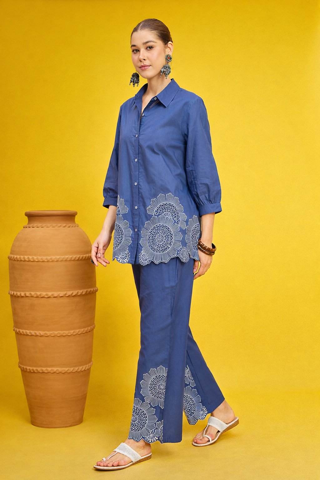 Blue Pure Cotton Co-ords