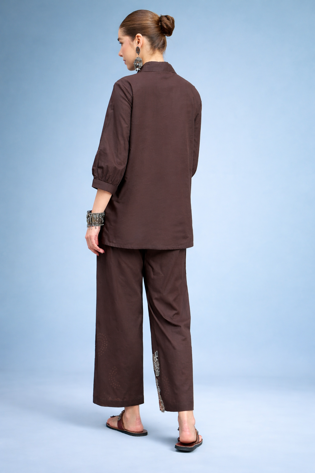 Brown Pure Cotton Co-ords