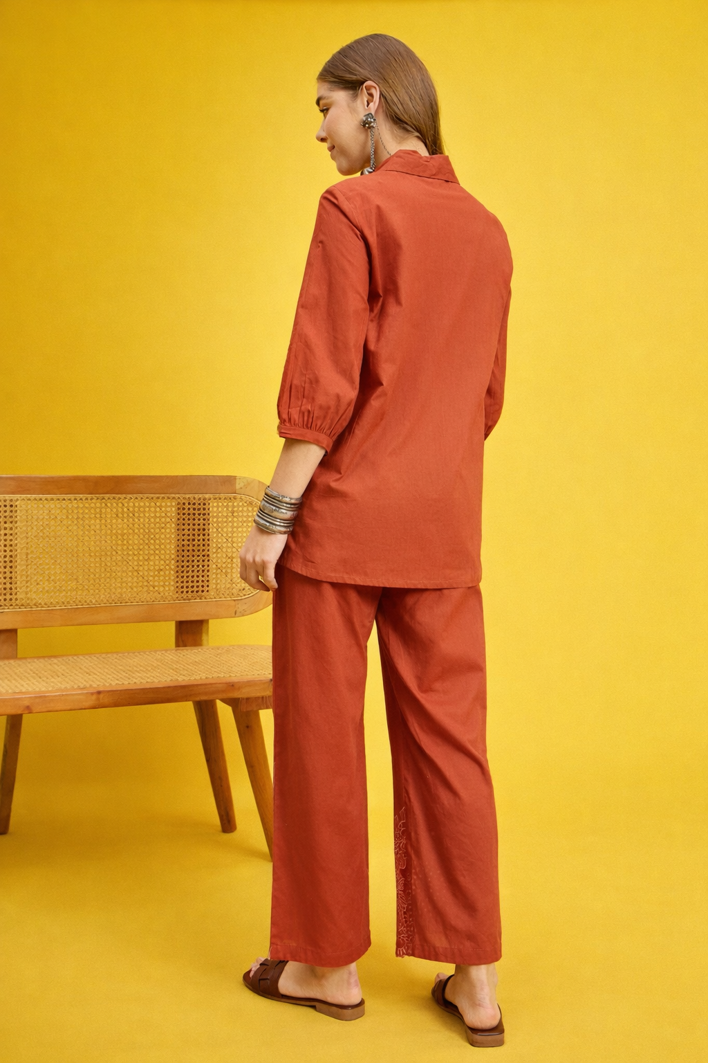 Rust Pure Cotton Co-ords