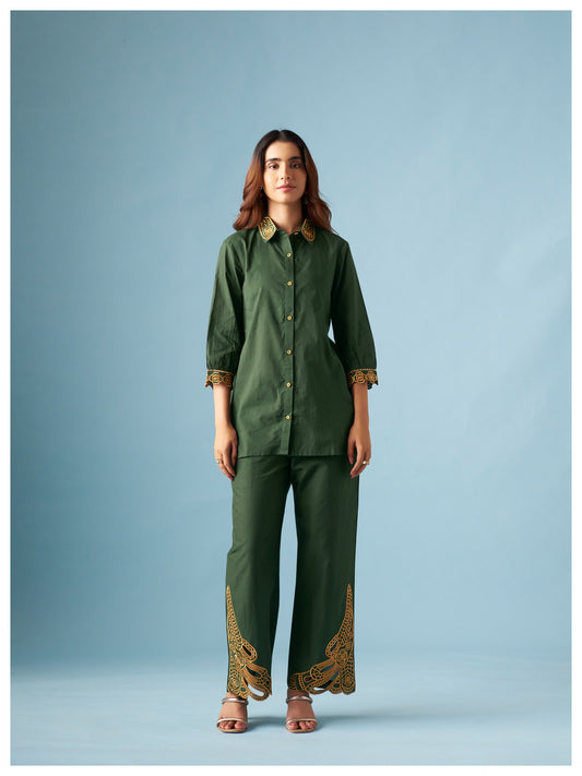 Green Pure Cotton Co-ords