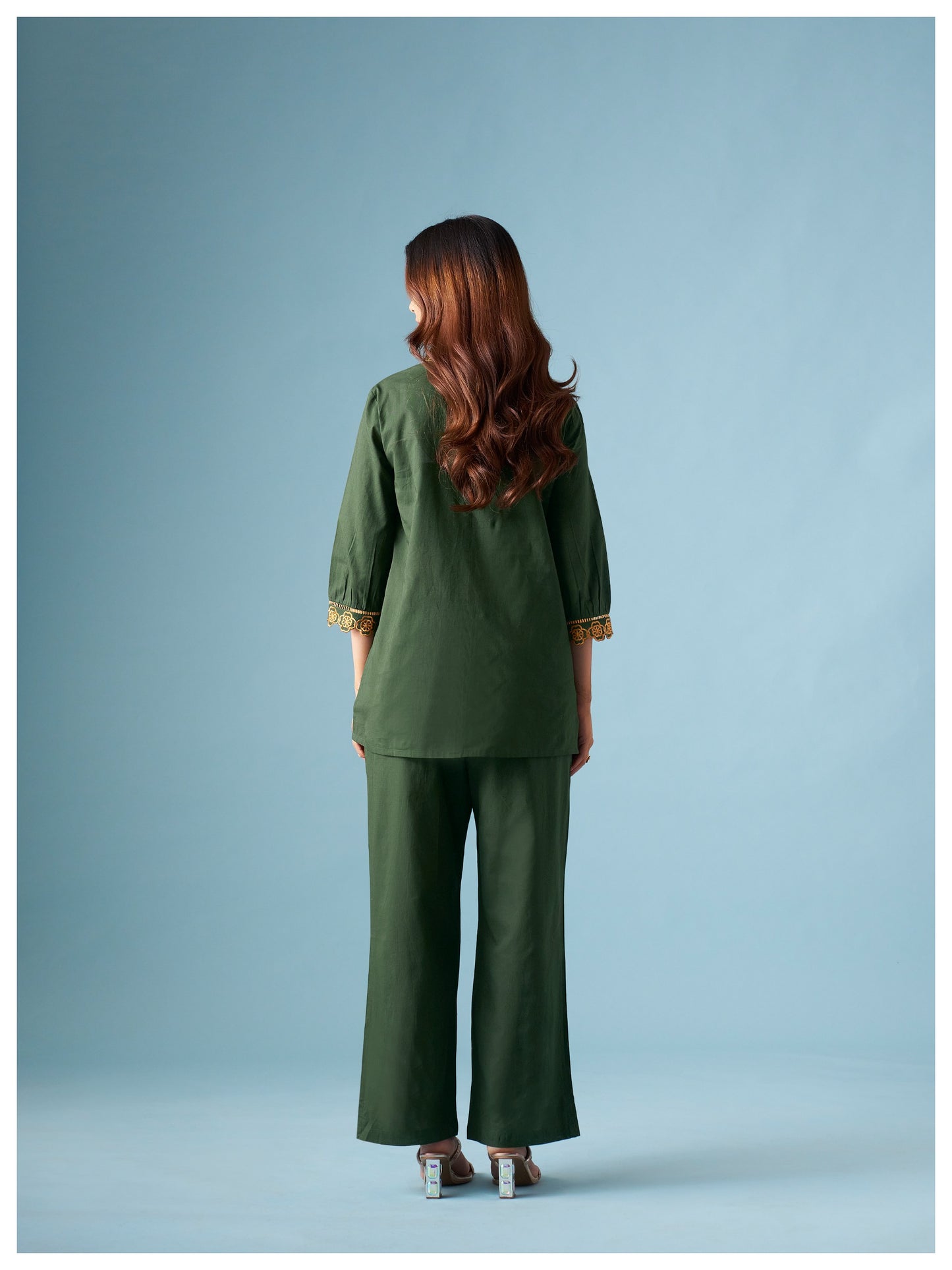 Green Pure Cotton Co-ords